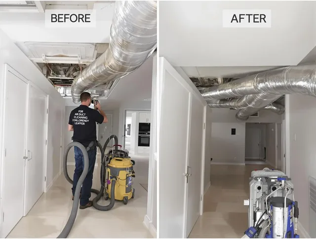 Weston Air Duct Cleaning professional performing thorough air duct cleaning in Weston
