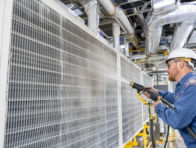 Professional commercial coil cleaning by Weston Air Duct Cleaning in Weston