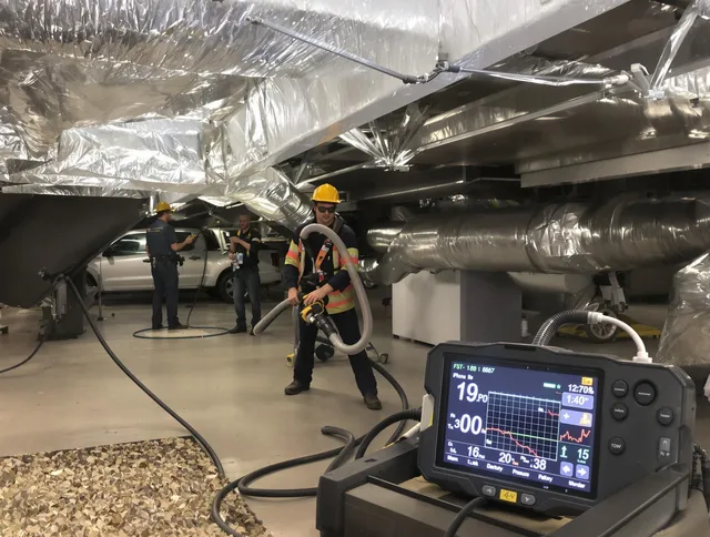 Professional negative pressure duct cleaning by Weston Air Duct Cleaning in Weston